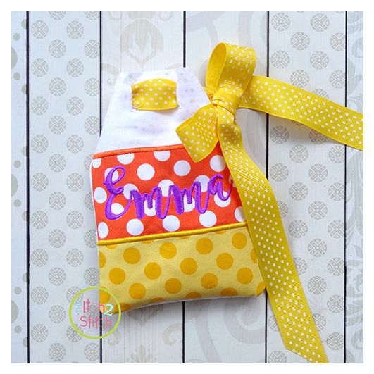 ITH Candy Corn Treat Bag | Machine Embroidery Designs by JuJu