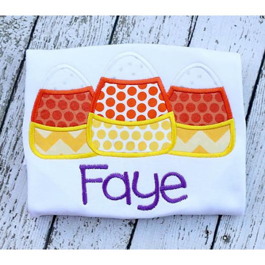 Candy Corn Trio Halloween Applique Design