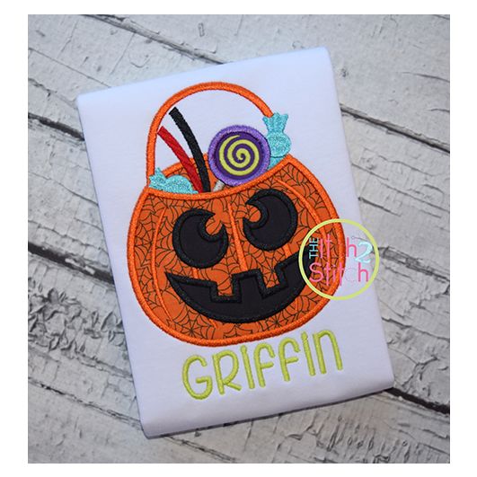 Candy Pumpkin Applique | Machine Embroidery Designs by JuJu