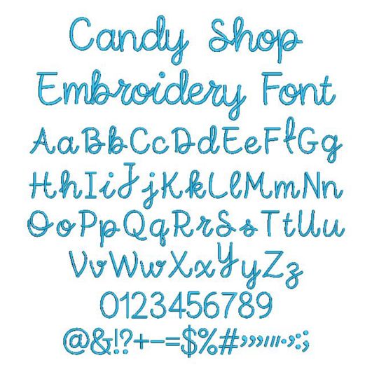 Candy Shop Embroidery Font | Machine Embroidery Designs by JuJu