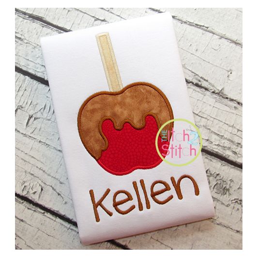 Caramel Apple Applique | Machine Embroidery Designs by JuJu