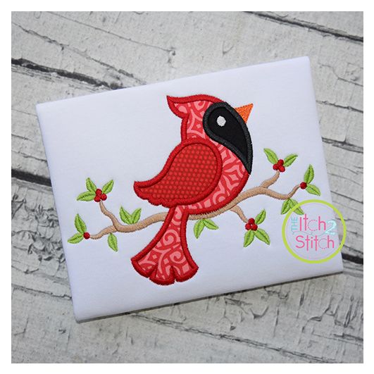 Cardinal Applique | Machine Embroidery Designs by JuJu