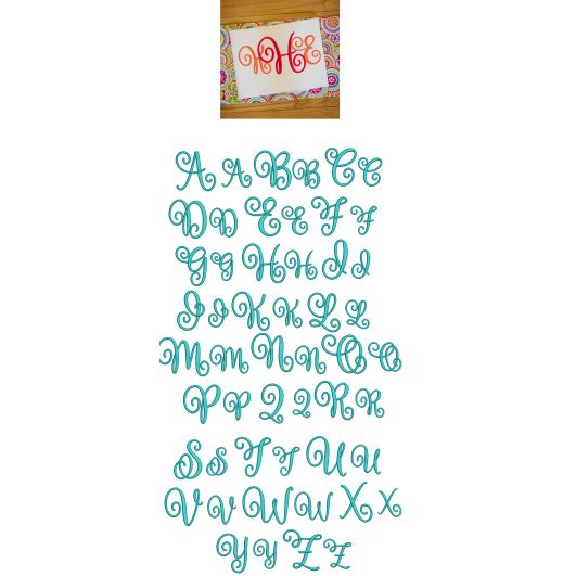 Carried Away Monogram Machine Embroidery Designs by JuJu