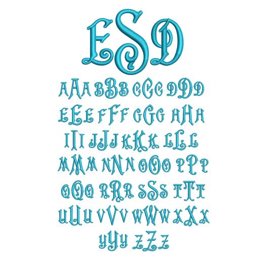 Carson Embroidery Monogram Machine Embroidery Designs by JuJu