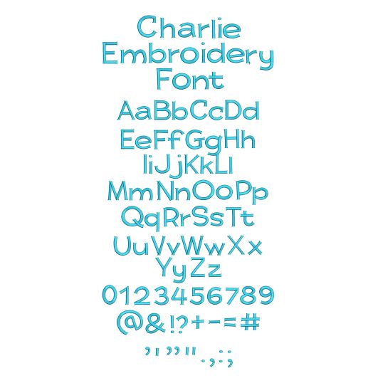 Charlie Embroidery Font | Machine Embroidery Designs by JuJu