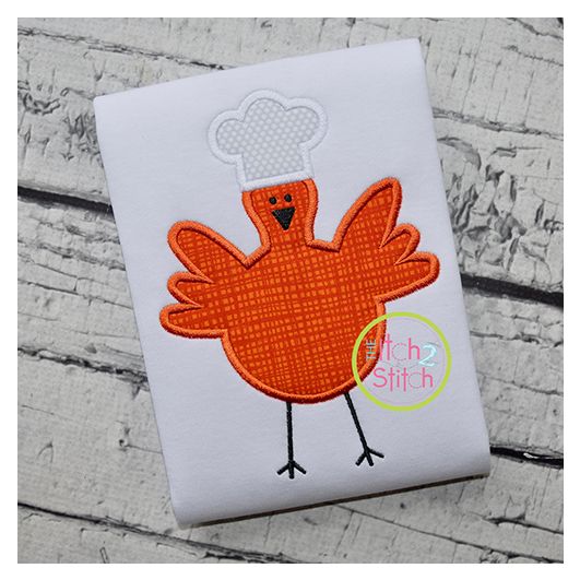 Chef Hen Applique | Machine Embroidery Designs by JuJu