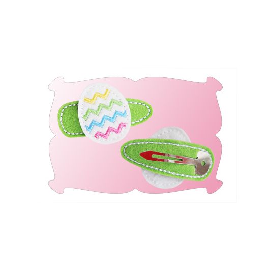 Chevron Easter Egg Felt Snap Clip Mini
