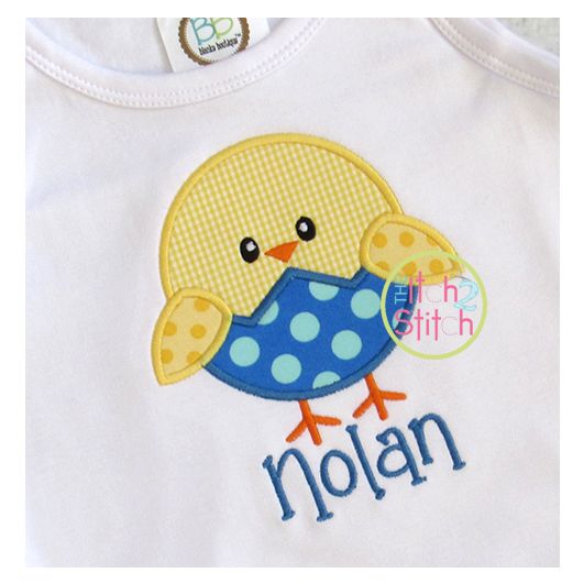 Chick Egg Applique | Machine Embroidery Designs by JuJu
