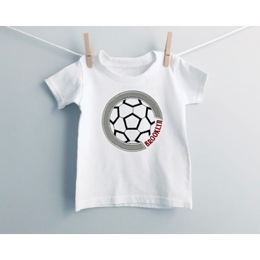Soccer Ball For Name Applique | Machine Embroidery Designs by JuJu