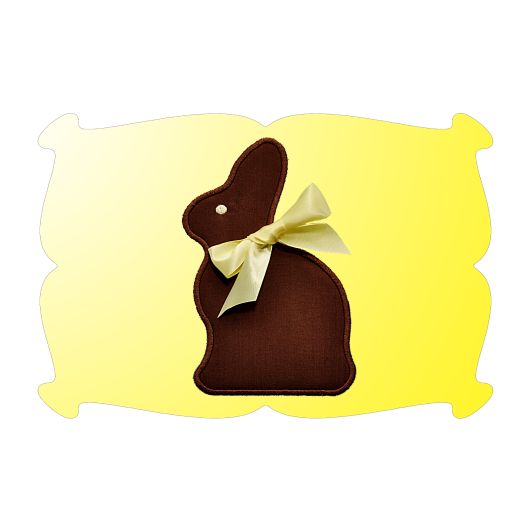 Chocolate Bunny Applique | Machine Embroidery Designs by JuJu