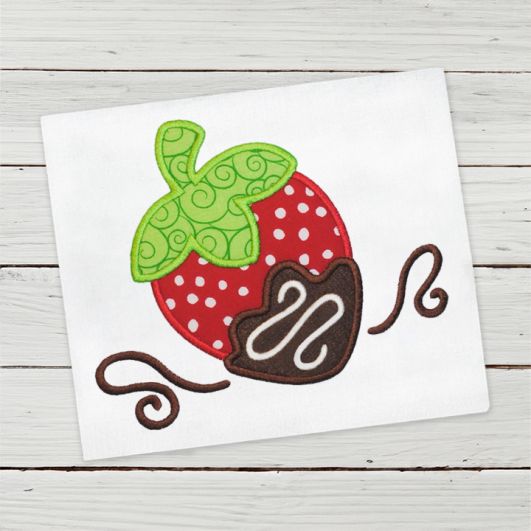 Chocolate Strawberry | Machine Embroidery Designs by JuJu