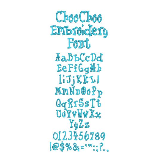 Choo Choo Embroidery Font | Machine Embroidery Designs by JuJu