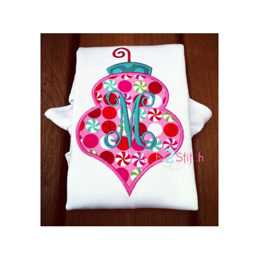 Christmas Ornament 2 Applique | Machine Embroidery Designs by JuJu