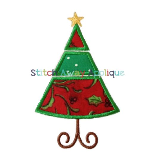 Christmas Tree 1 | Machine Embroidery Designs by JuJu/ Stitch Away Applique 