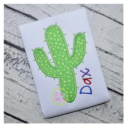 Cinco de Mayo Cactus Applique | Machine Embroidery Designs by JuJu