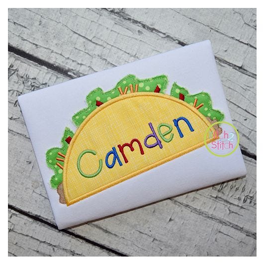 Cinco de Mayo Taco Applique | Machine Embroidery Designs by JuJu