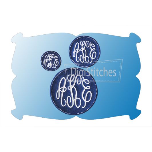 Circle Monogram Snap Clip Mini In The Hoop