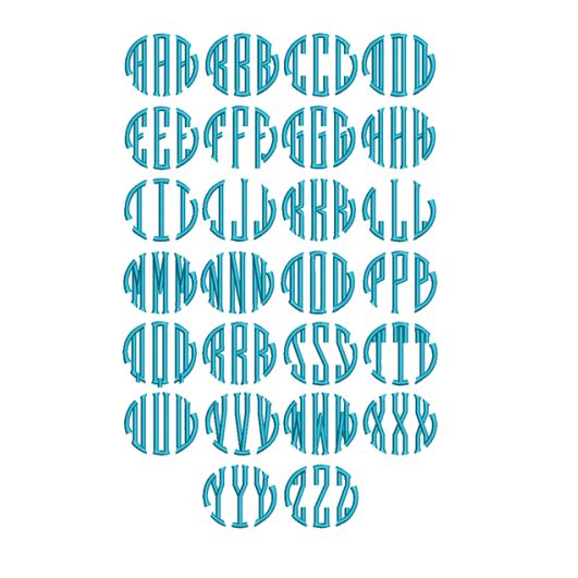 Circle Tail Monogram Machine Embroidery Designs by JuJu