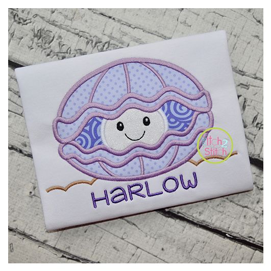 Clam Applique | Machine Embroidery Designs by JuJu