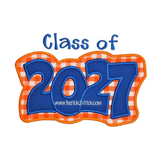 Class of 2027 Double Applique | Machine Embroidery Designs by JuJu