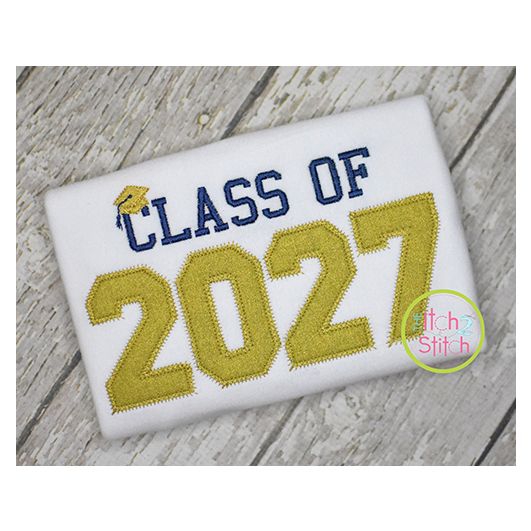 Class of 2027 Applique Design Set | Machine Embroidery Designs by JuJu