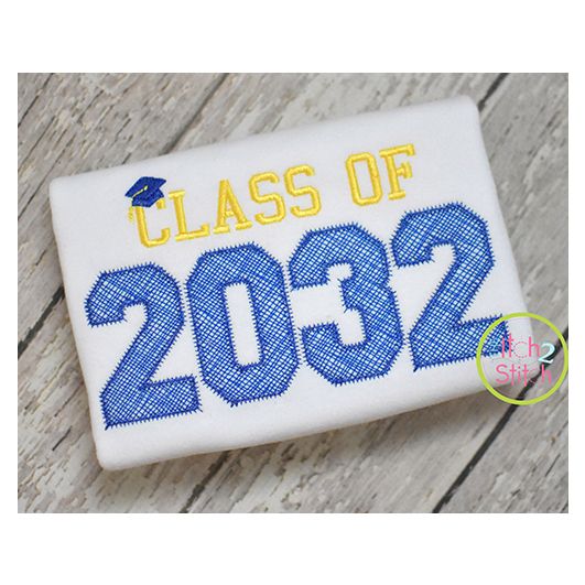 Class of 2032 Applique Design Set | Machine Embroidery Designs by JuJu