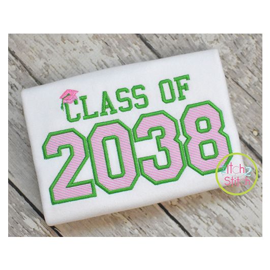 Class of 2038 Applique Design Set | Machine Embroidery Designs by JuJu