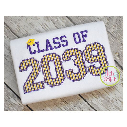 Class of 2039 Applique Design Set | Machine Embroidery Designs by JuJu