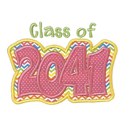 Class of 2041 Double Applique | Machine Embroidery Designs by JuJu