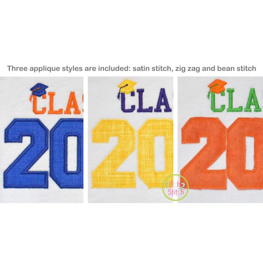 Class of 2041 Applique Design Set | Machine Embroidery Designs by JuJu