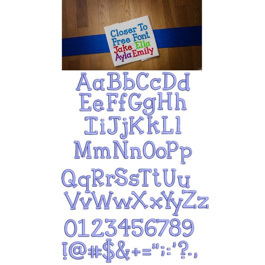 Closer To Free Embroidery Font Machine Embroidery Designs by JuJu