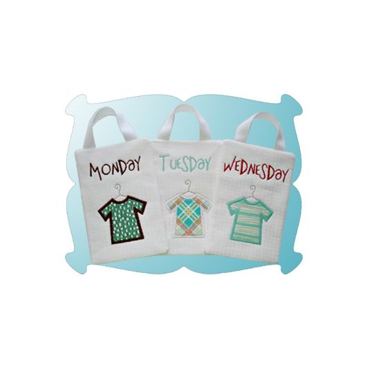 Days Of The Week Closet Organizers for Boys