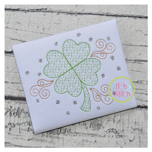 Clover Motif Embroidery Design | Machine Embroidery Designs by JuJu