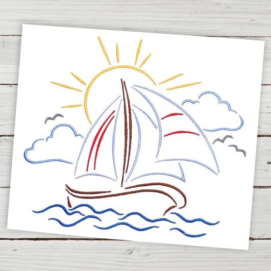                                 Come Sail Away | Machine Embroidery Designs by JuJu/ Sew Embroidable
                            