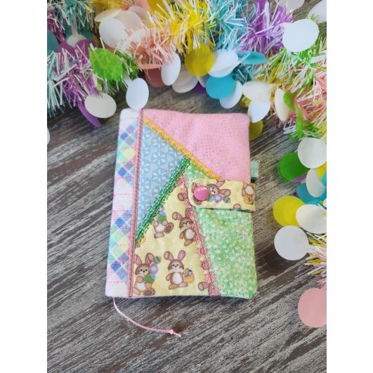 ITH Crazy Patch Snap Tab Small Notebook Cover | Machine Embroidery Designs by JuJu