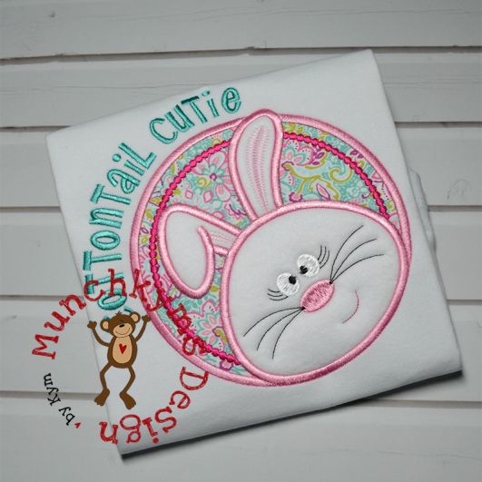 Cottontail Cutie Applique | Machine Embroidery Designs by JuJu