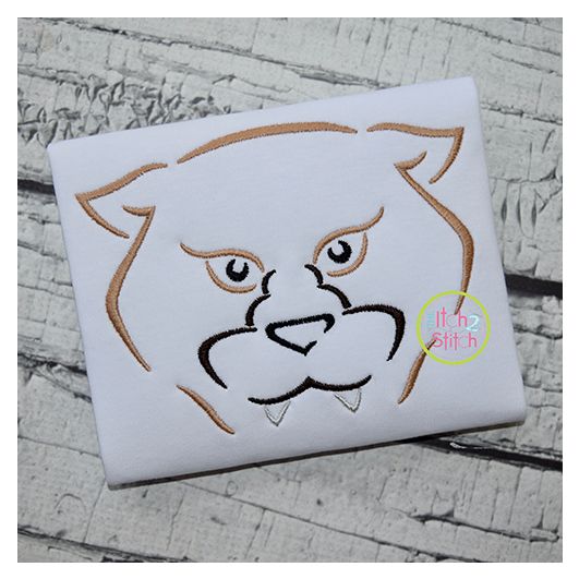 Cougar Mascot Embroidery | Machine Embroidery Designs by JuJu