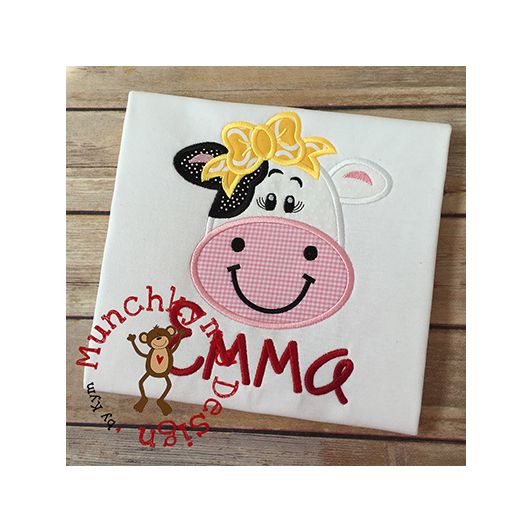 Cow Girl Applique | Machine Embroidery Designs by JuJu