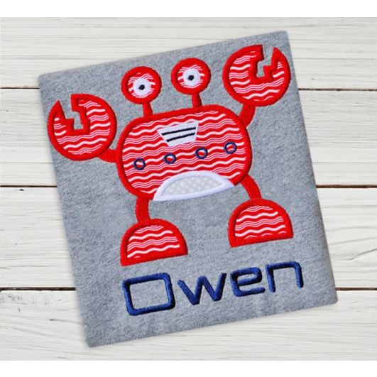 Robo Crab | Machine Embroidery Designs by JuJu