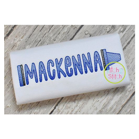 Crayon Name Frame Sketch | Machine Embroidery Designs by JuJu