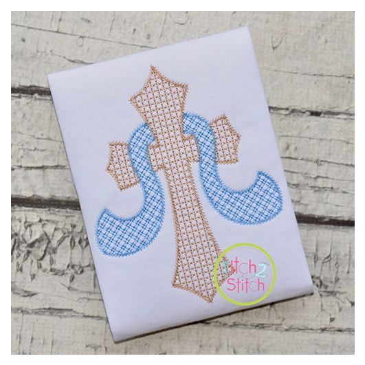 Itch 2 Stitch Cross with Sash Motif Digital Embroidery Machine Designs by JuJu