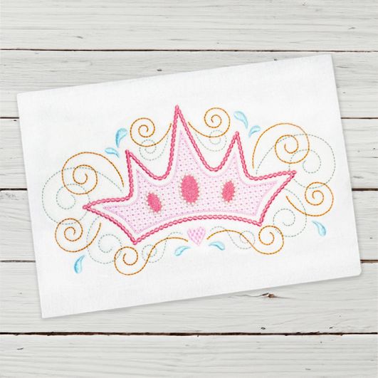 Crown Motif | Machine Embroidery Designs by JuJu