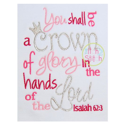 Princess Crown Verse | Machine Embroidery Designs by JuJu
