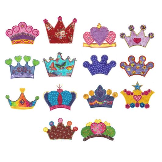 If the Crown Fits Applique Machine Embroidery Designs by JuJu 