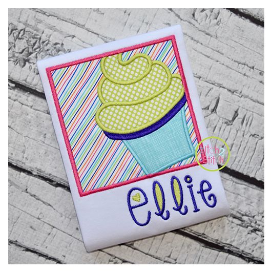 Cupcake Box Applique | Machine Embroidery Designs by JuJu