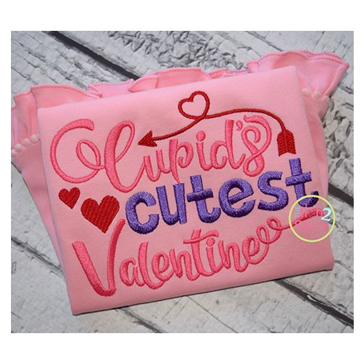 Cupid's Cutest Valentine Embroidery | Machine Embroidery Designs by JuJu