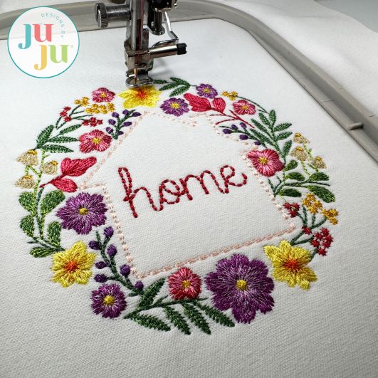 Heirloom Garden House Embroidery Design | Machine Embroidery Designs by JuJu
