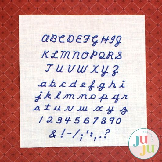 Tiny Alright Font by Oma's Place | Machine Embroidery Designs by JuJu