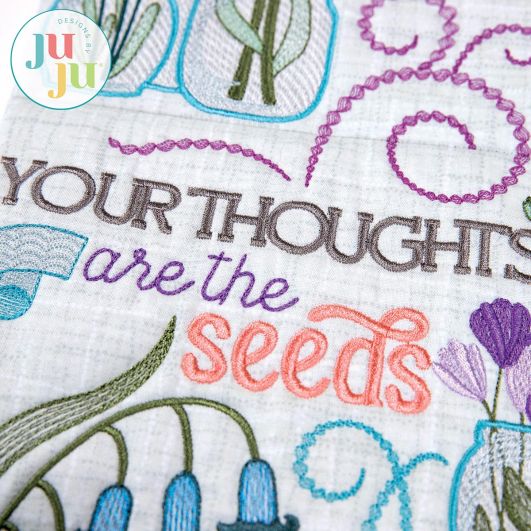 In The Hoop Mind Garden Wall Hanging Project | Machine Embroidery Designs by JuJu