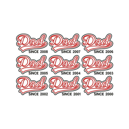 Dad "Since" Double Applique